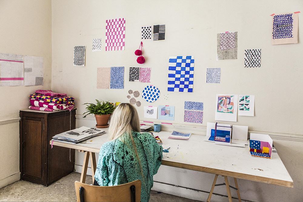 Sara in her studio