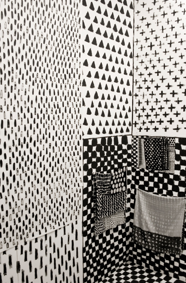 Black and white installation