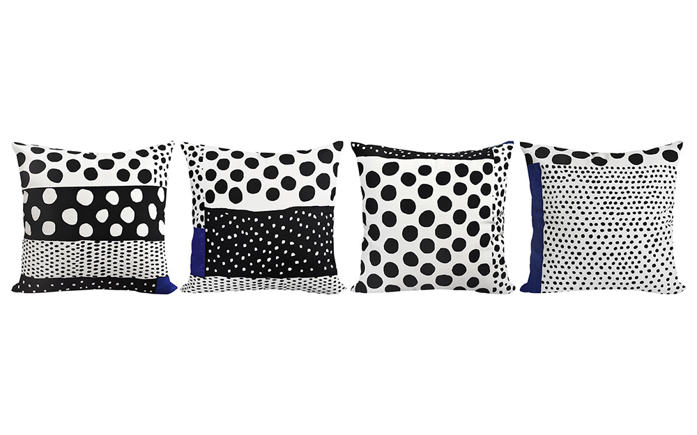 Four different patterns for cushions